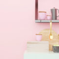かわいいピンクのキッチン